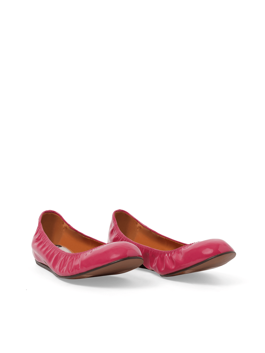Ballet Flat in Fushia Front View | LANVIN