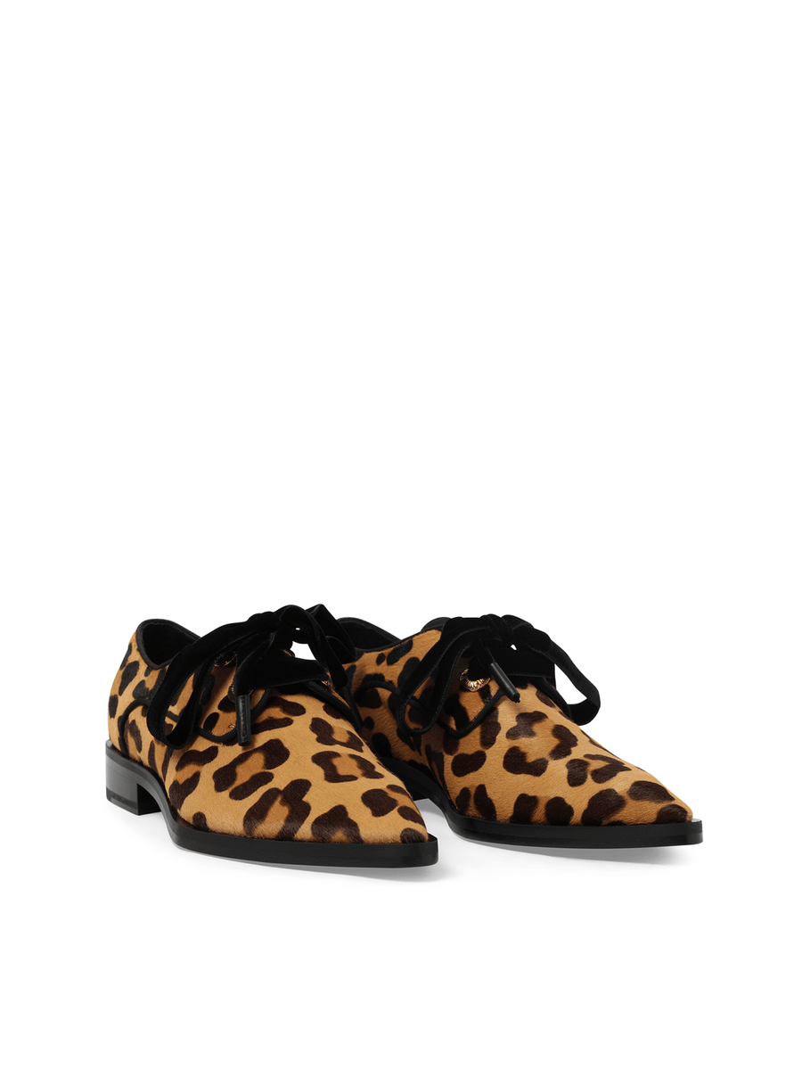 Eyelet Derby in Natural Front View | LANVIN