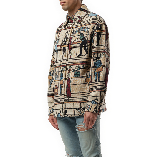 Tapestry Overshirt in Sand