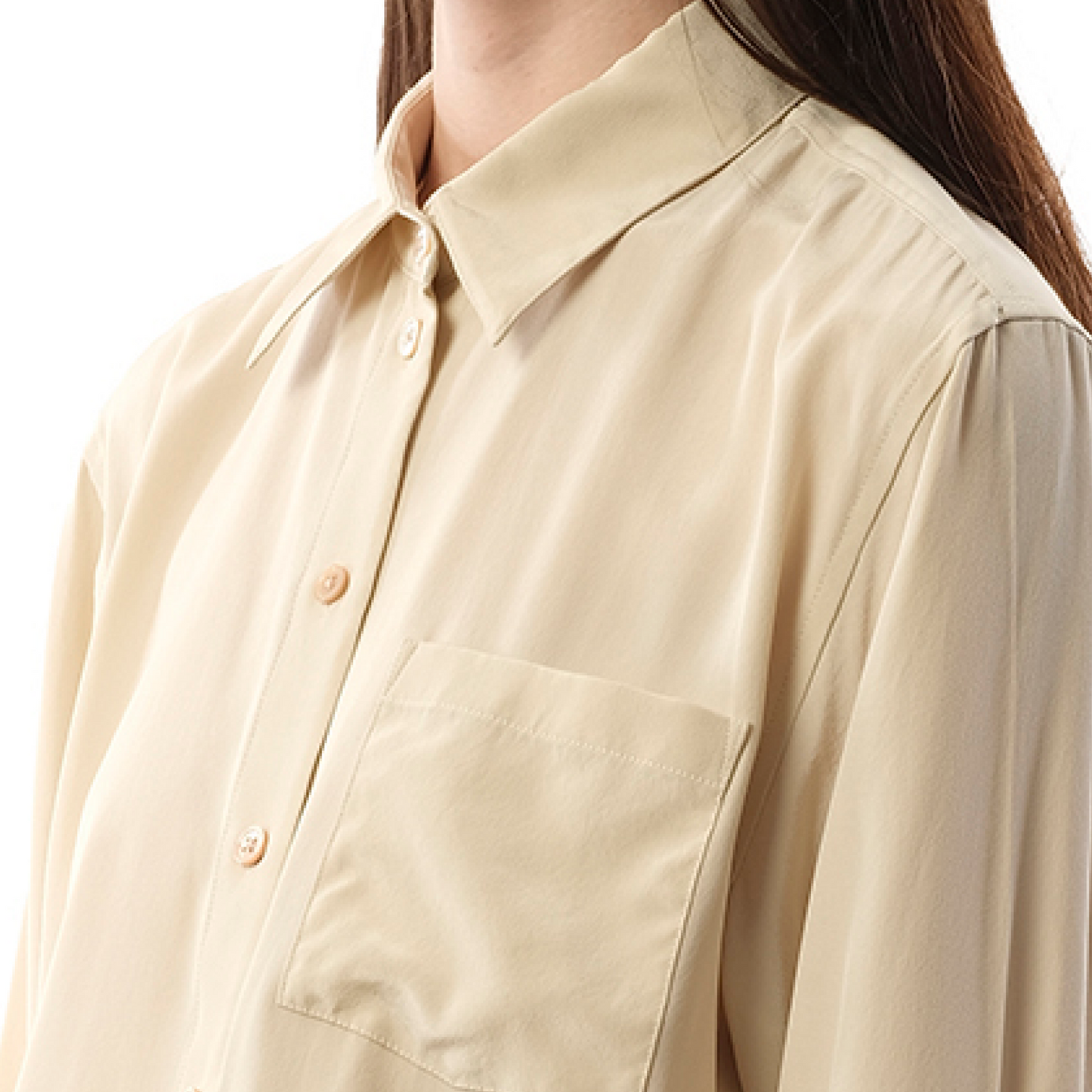 Silk Shirt in Oat