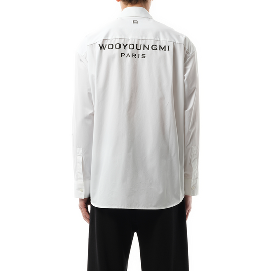 Logo Poplin Shirt in White