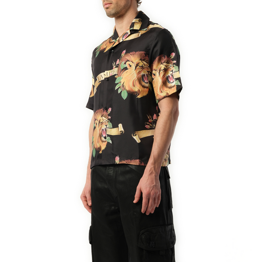 Lion Bowling Shirt in Black