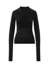 Rick Owens Jersey Long Sleeve Prong in Black