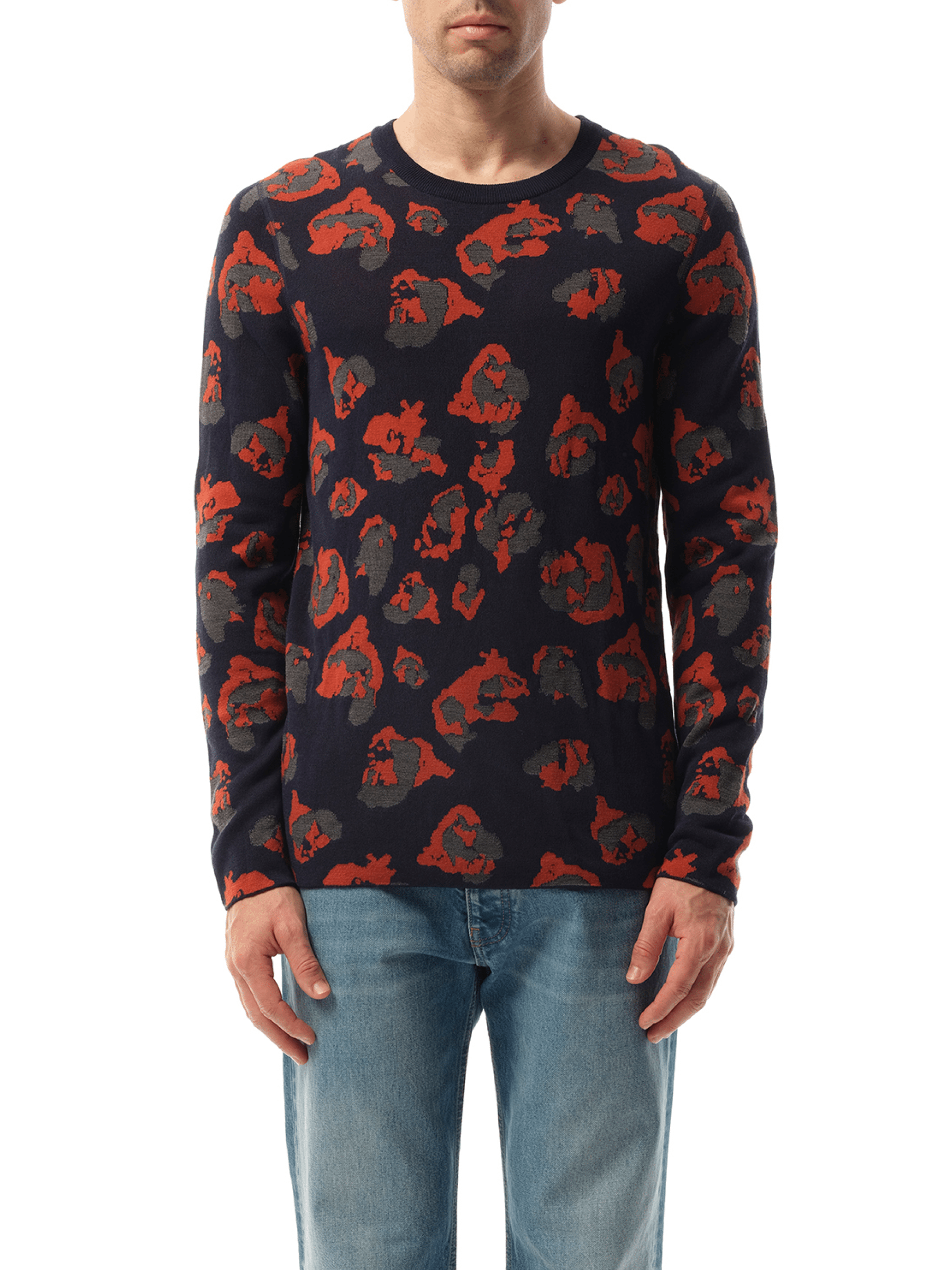 Leopard Jacq Sweatshirter in Navy