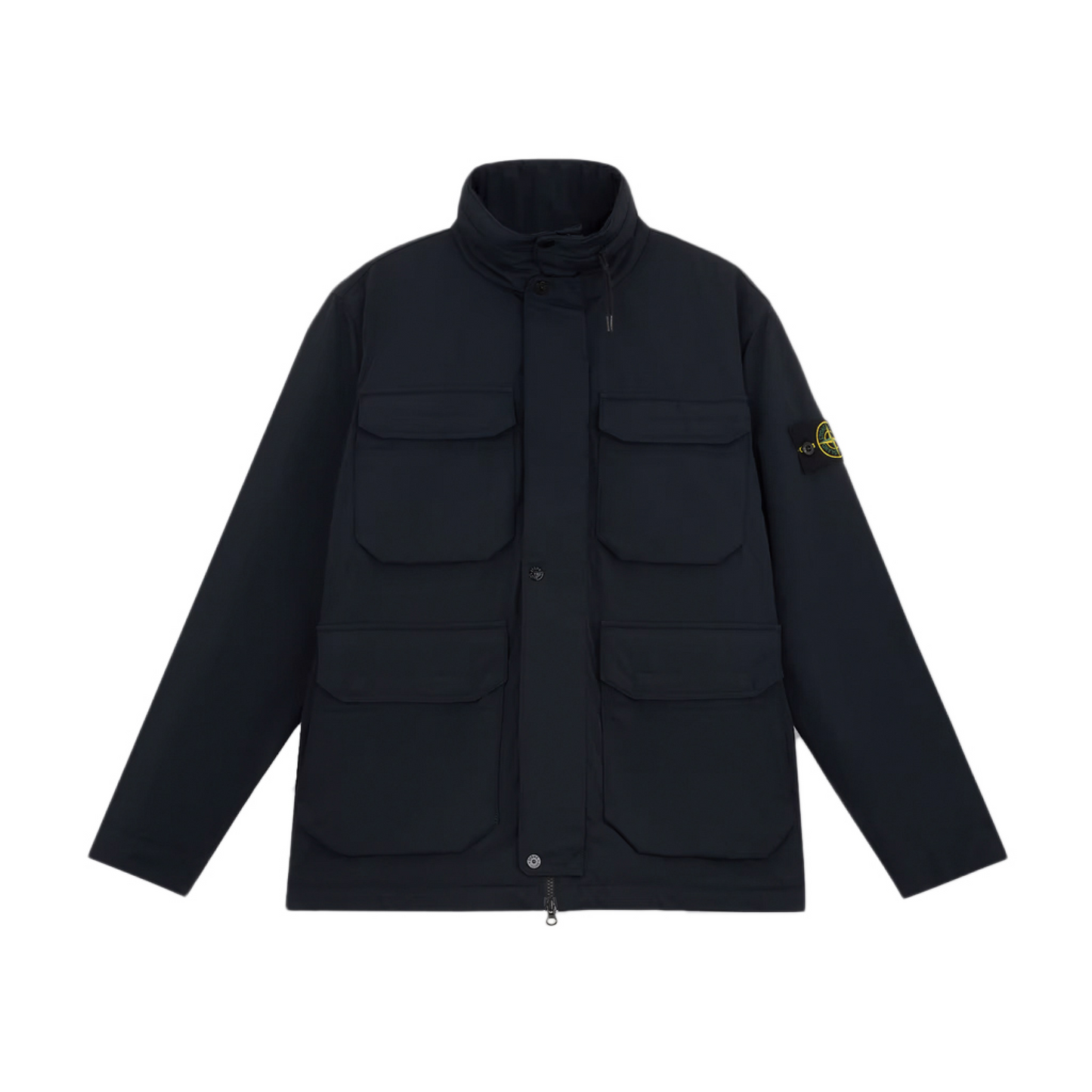 Micro Twill Multi Pocket Jacket in Black