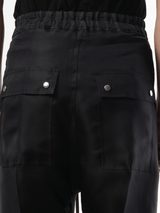 Rick Owens Silk Wide Bela Pants in Black