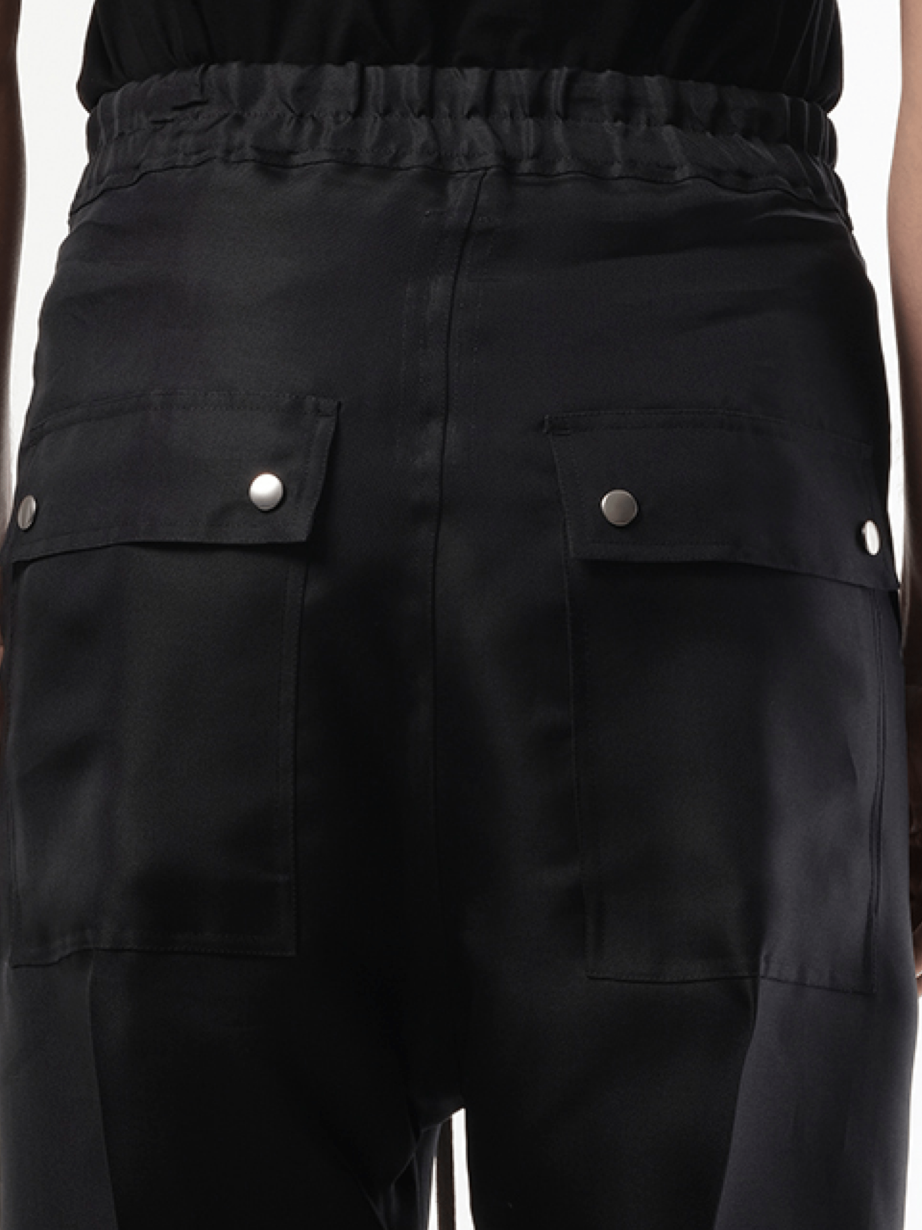 Rick Owens Silk Wide Bela Pants in Black