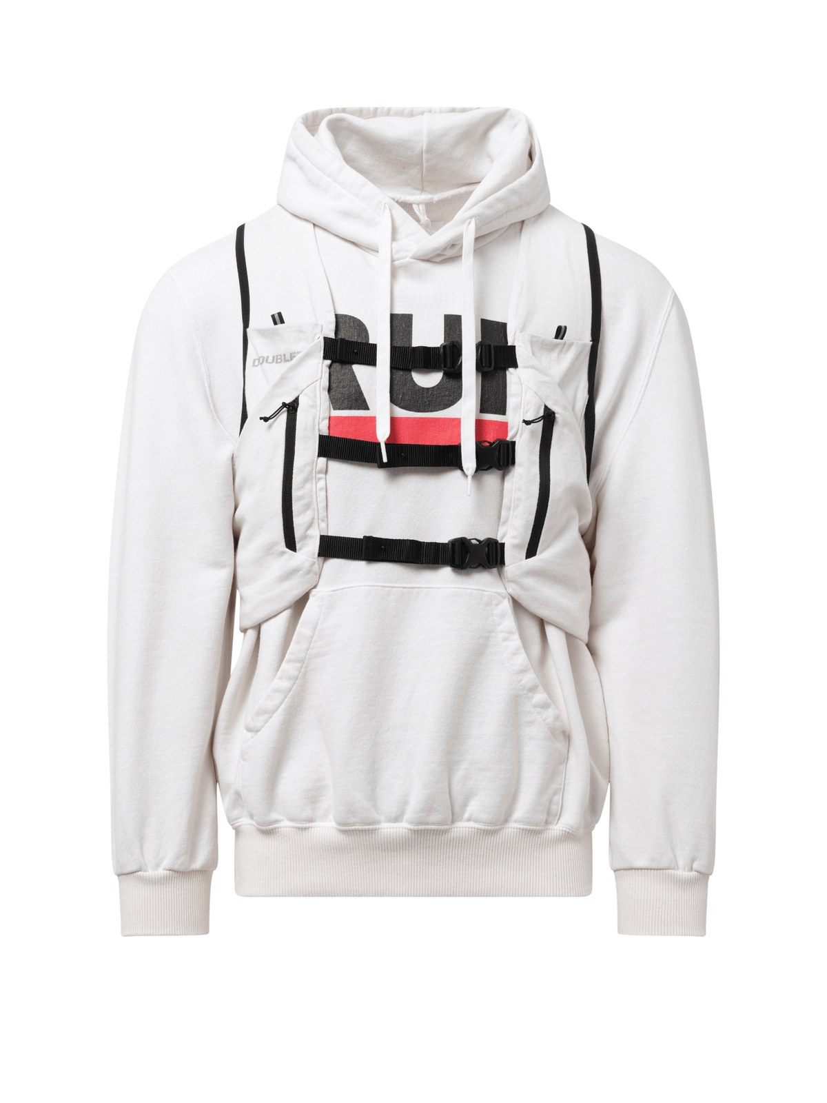 Doublet Trail Vest Hoodie in White