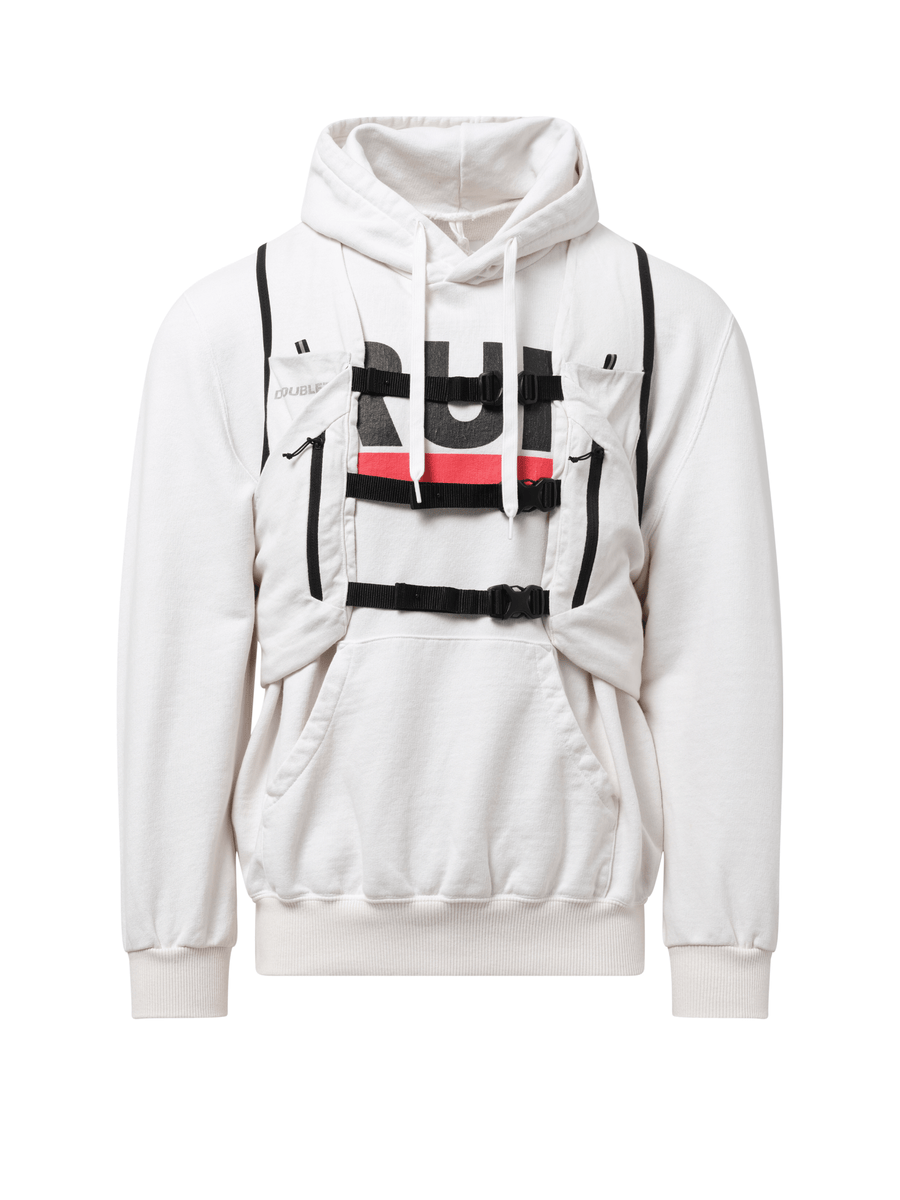 Doublet Trail Vest Hoodie in White