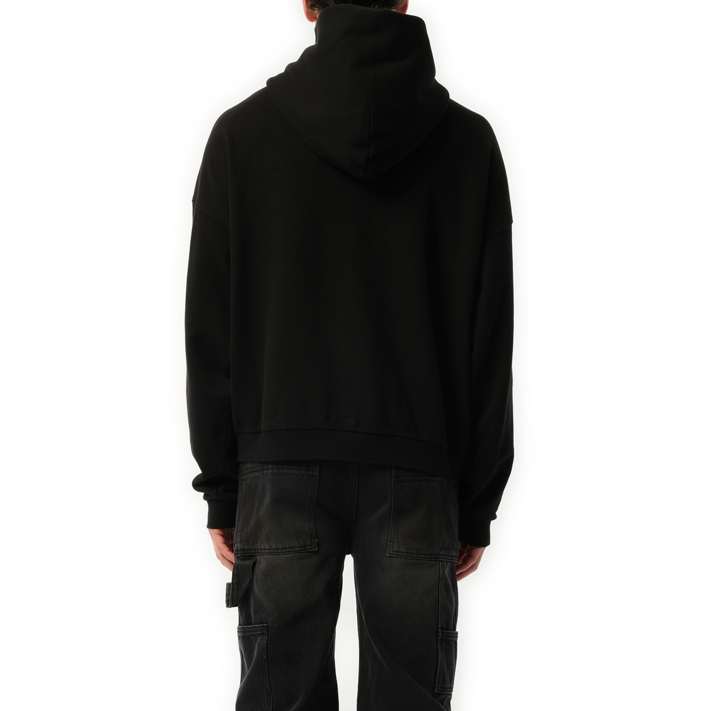 Multi Logo Zip-Up Hoodie in Black