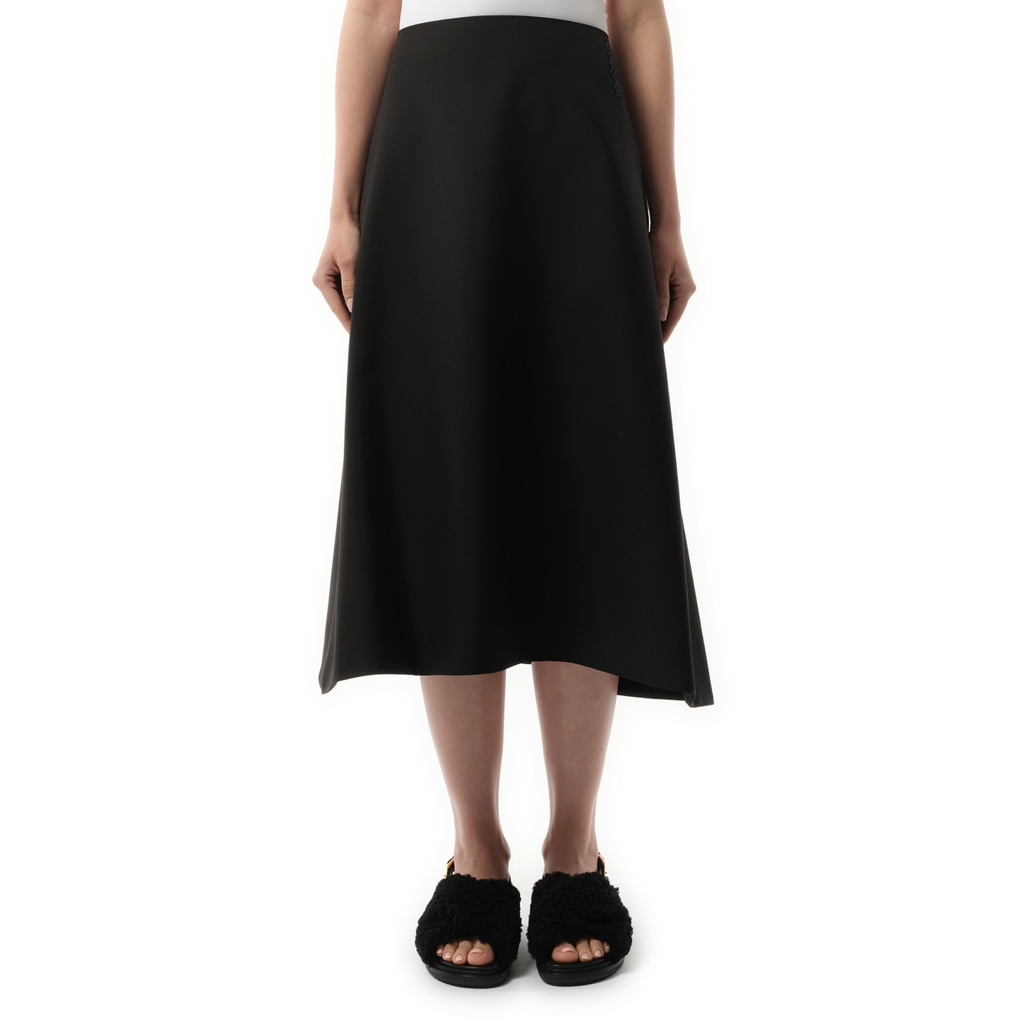 Midi Circle Skirt in Black