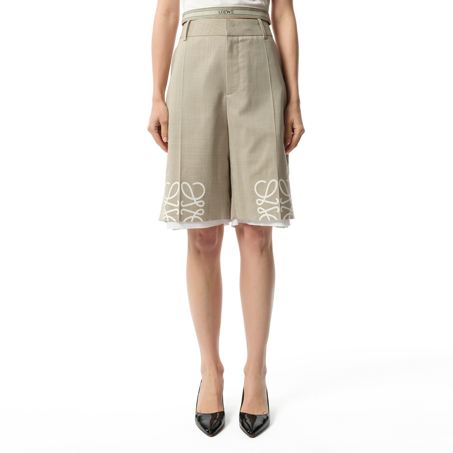 Anagram Shorts AF in Light Beige Melange