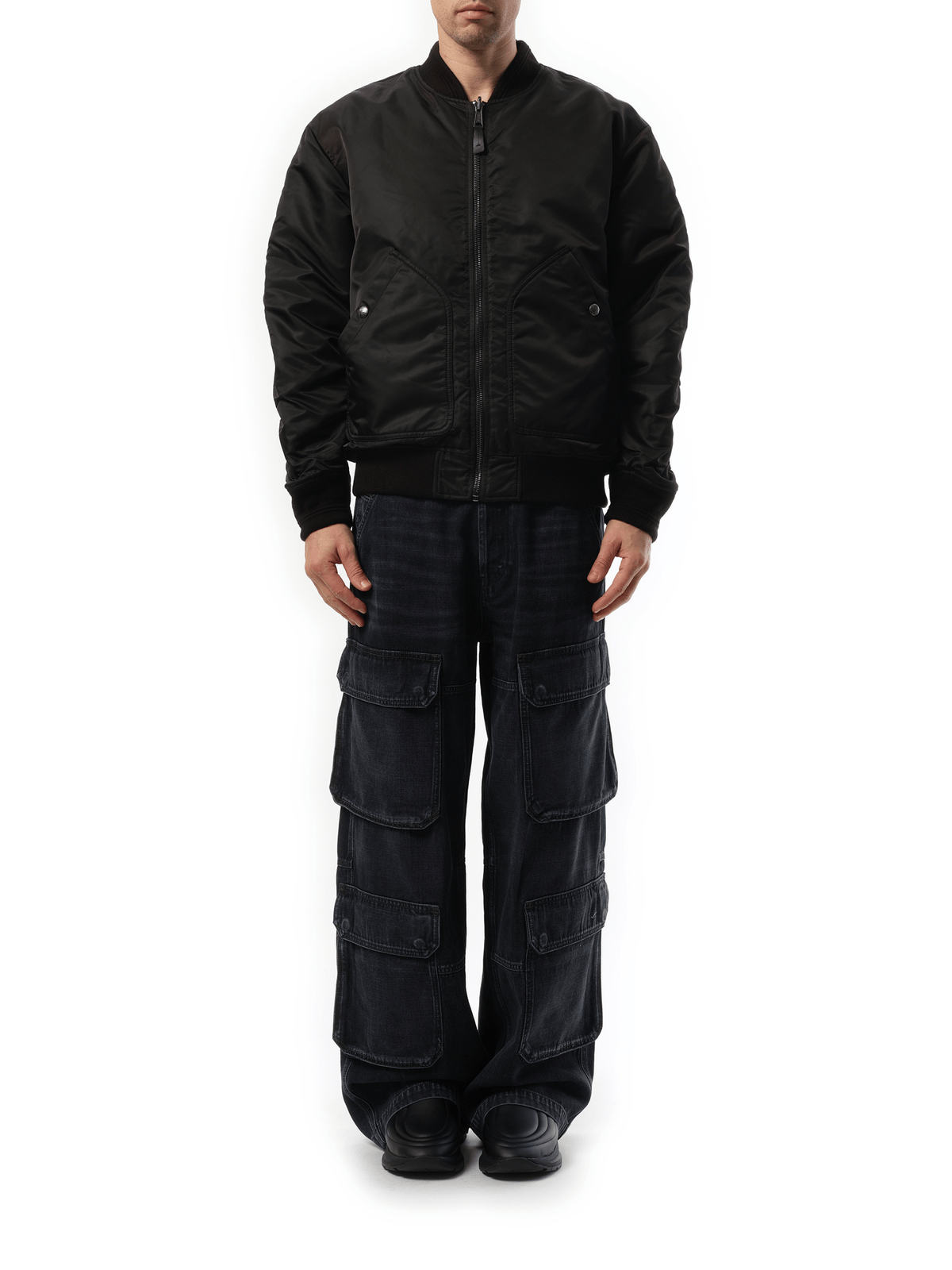 Diesel J-Held Bomber Jacket in Black