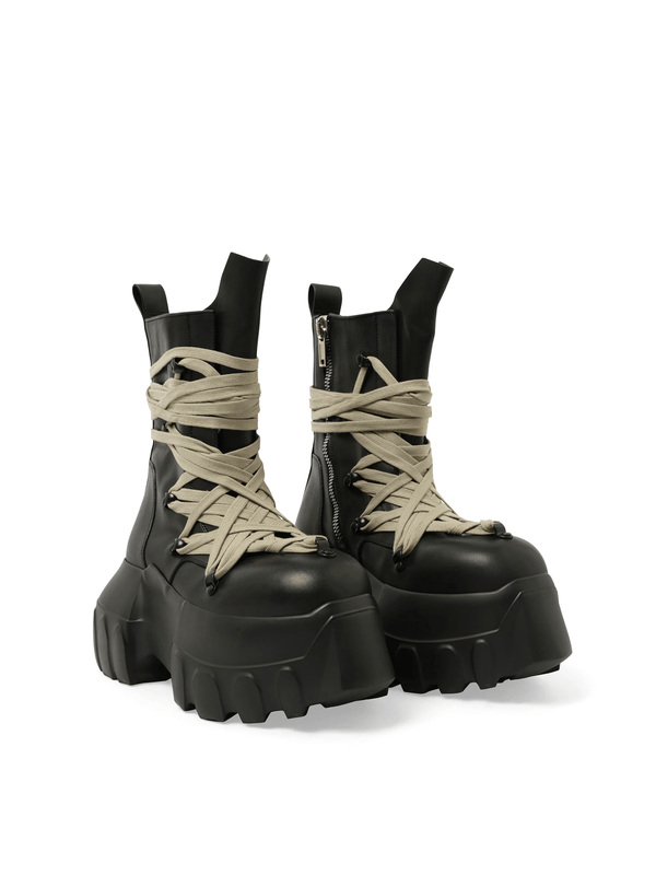 Megalaced Mega Tractor in Black Front View | RICK OWENS