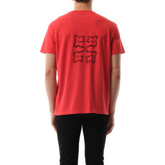 4G Snake Oversize T-Shirt in Red