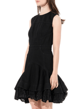 Mini Denim Dress in Black