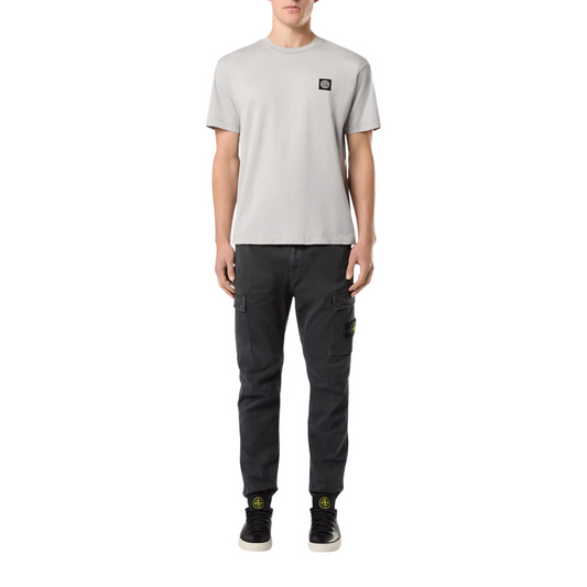 Stone Island Logo Patch T-Shirt in Lead Grey