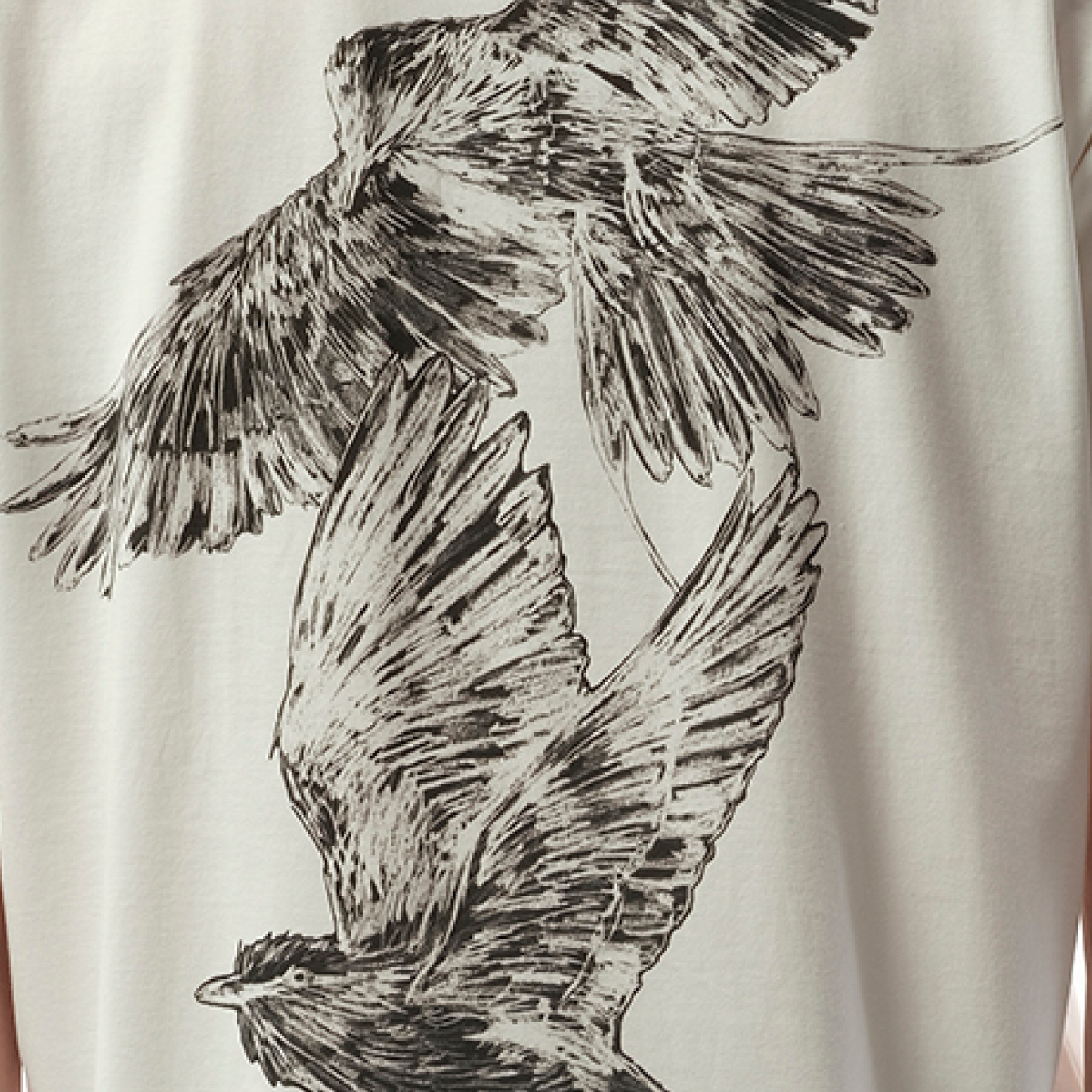 Bird Graphic T-Shirt in White