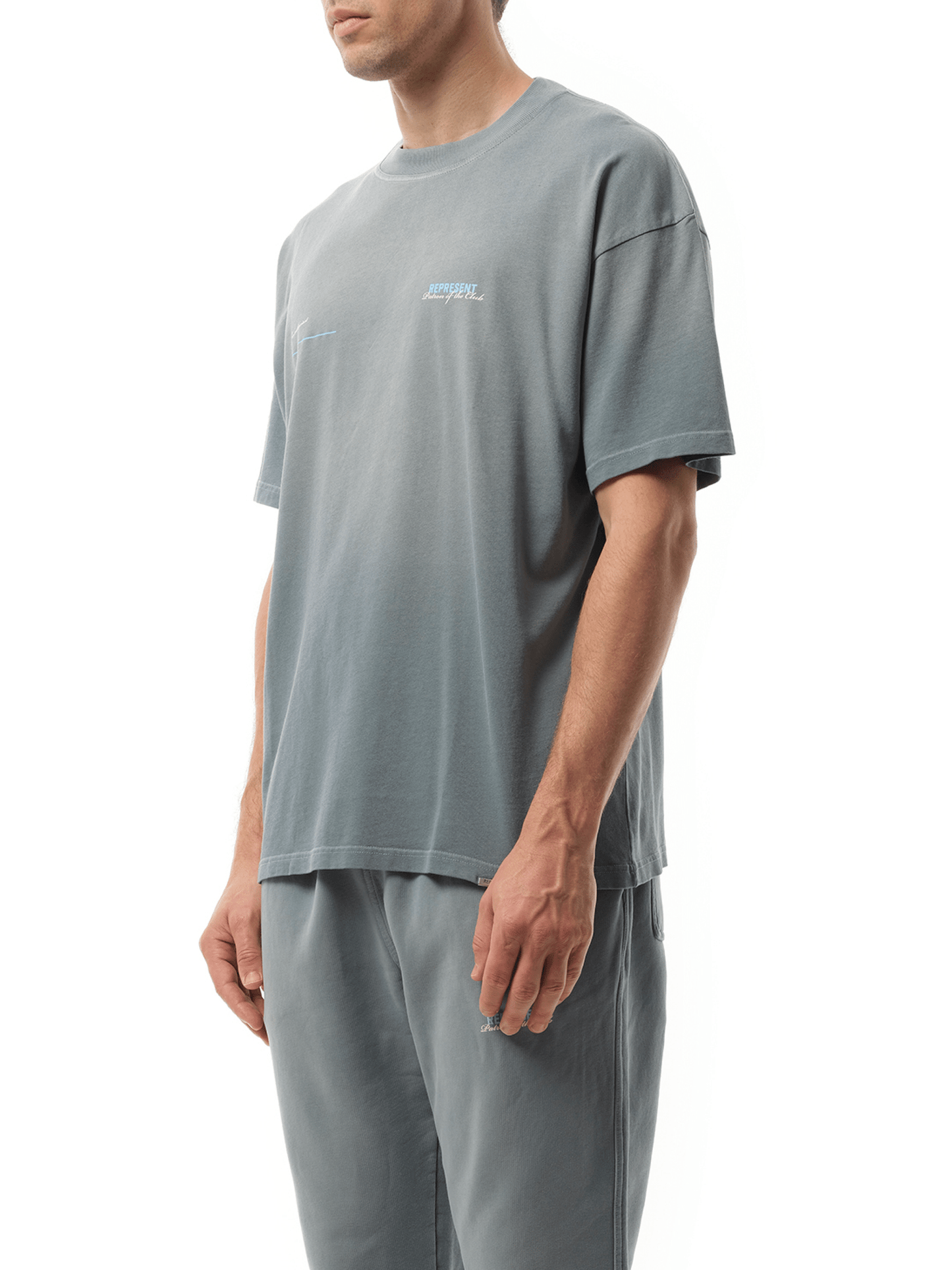 Represent Patron of The Club T-Shirt in Washed Grey