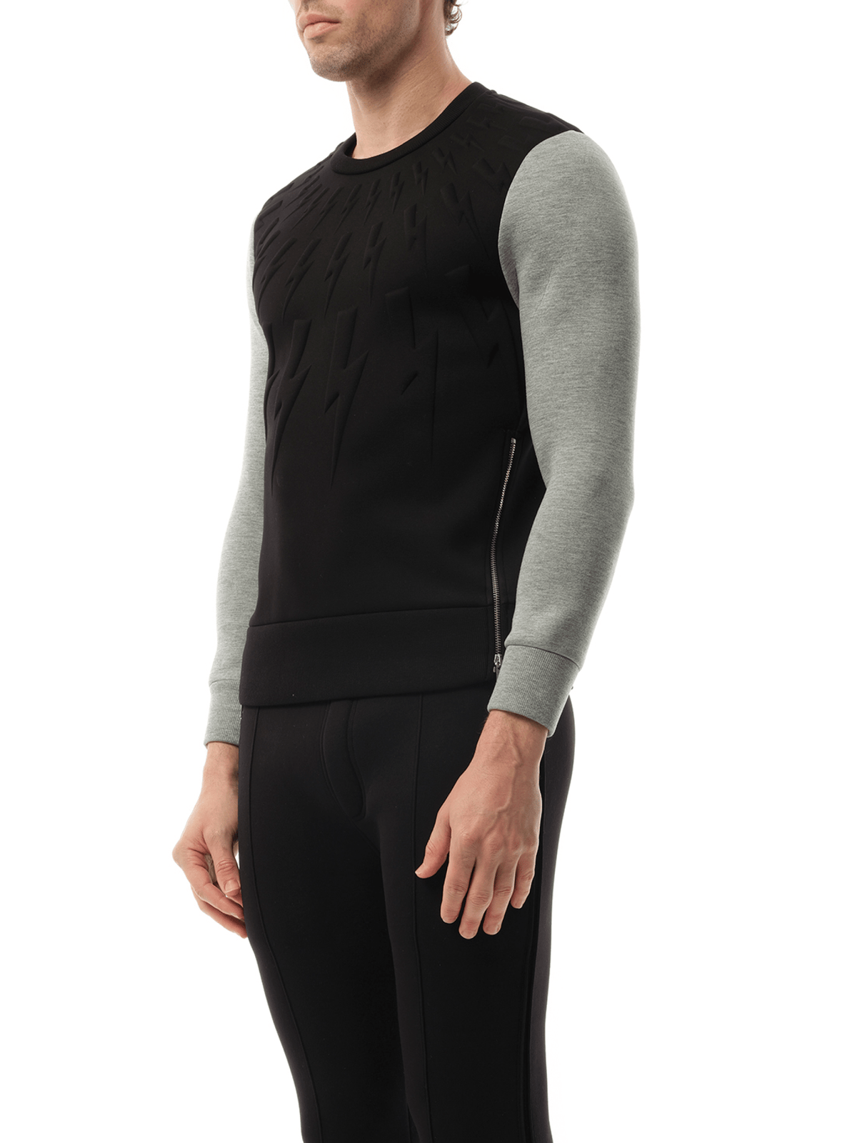 Sweatshirt in Black/Grey