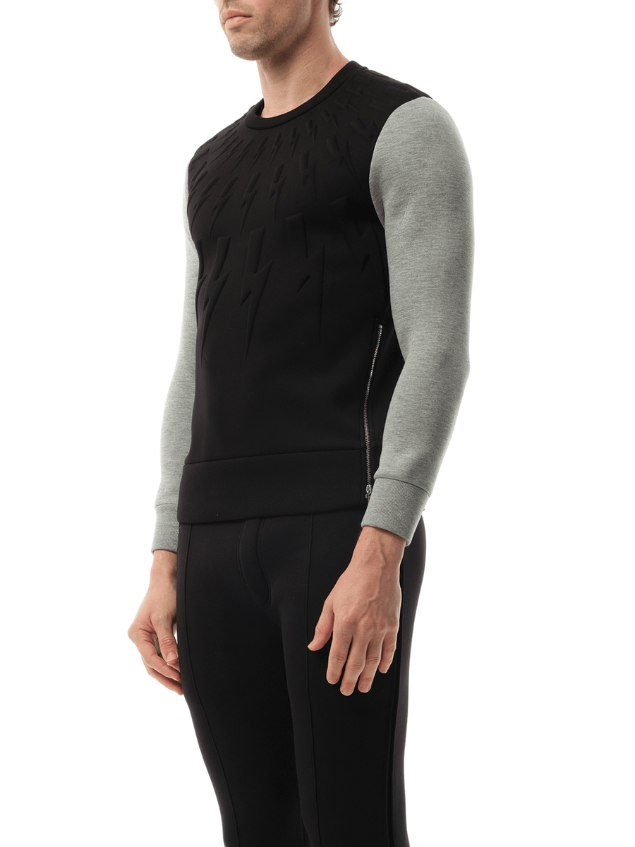 Sweatshirt in Black/Grey