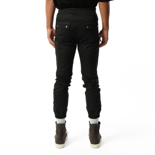 Bauhaus Zip Cargo Pants in Black