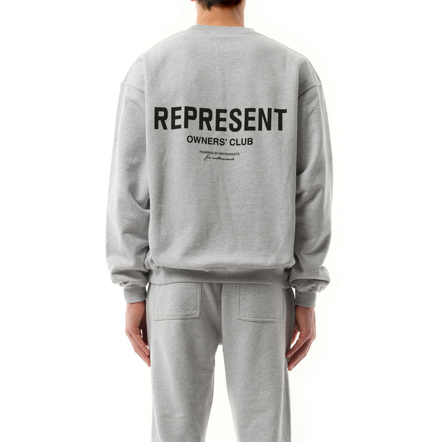 Represent Owners Club Sweatshirt in Ash Grey/Black