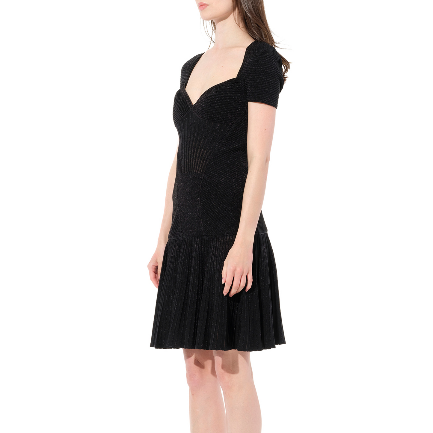 Knit Metal Dress in Blk