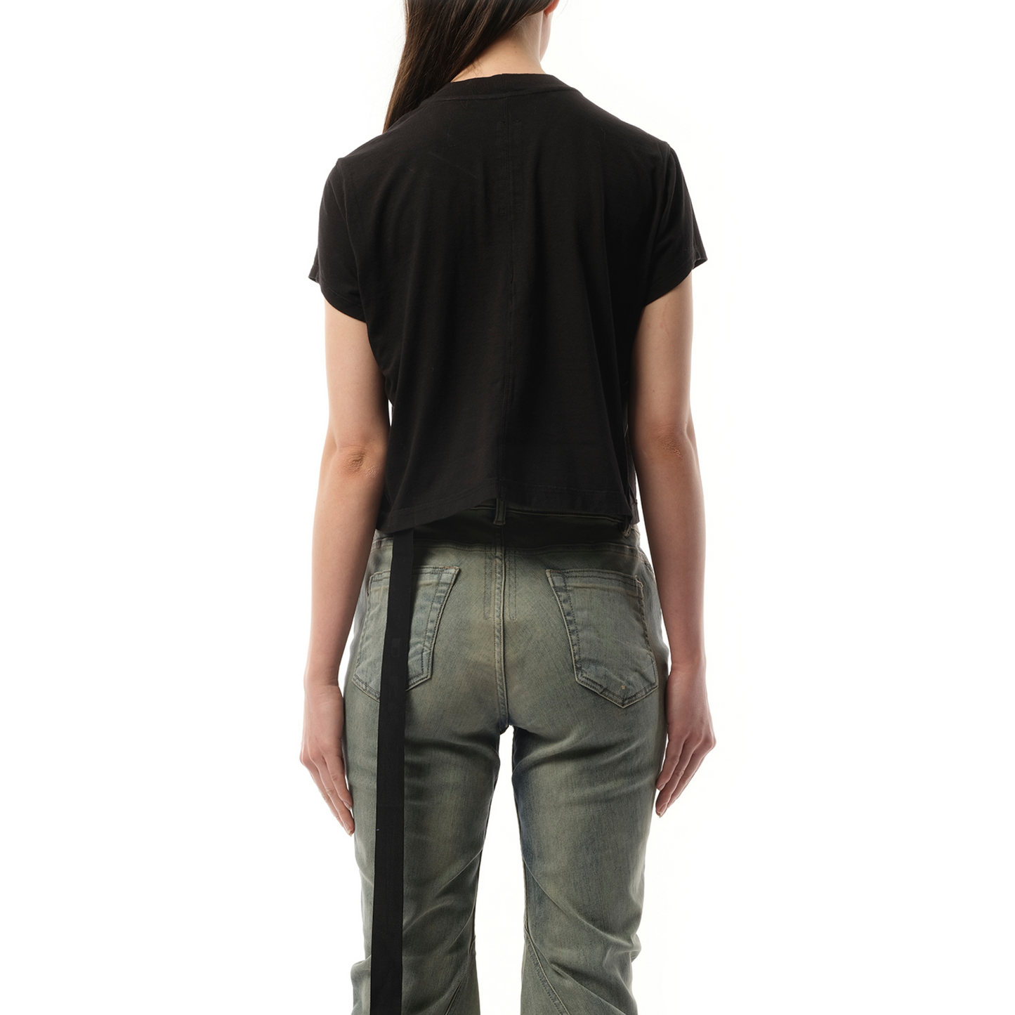 Cropped Small Level T-Shirt in Black