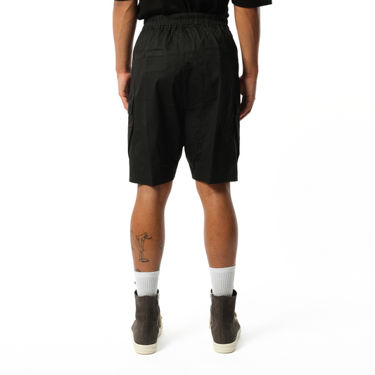 Cotton Poplin Cargobela Shorts in Black