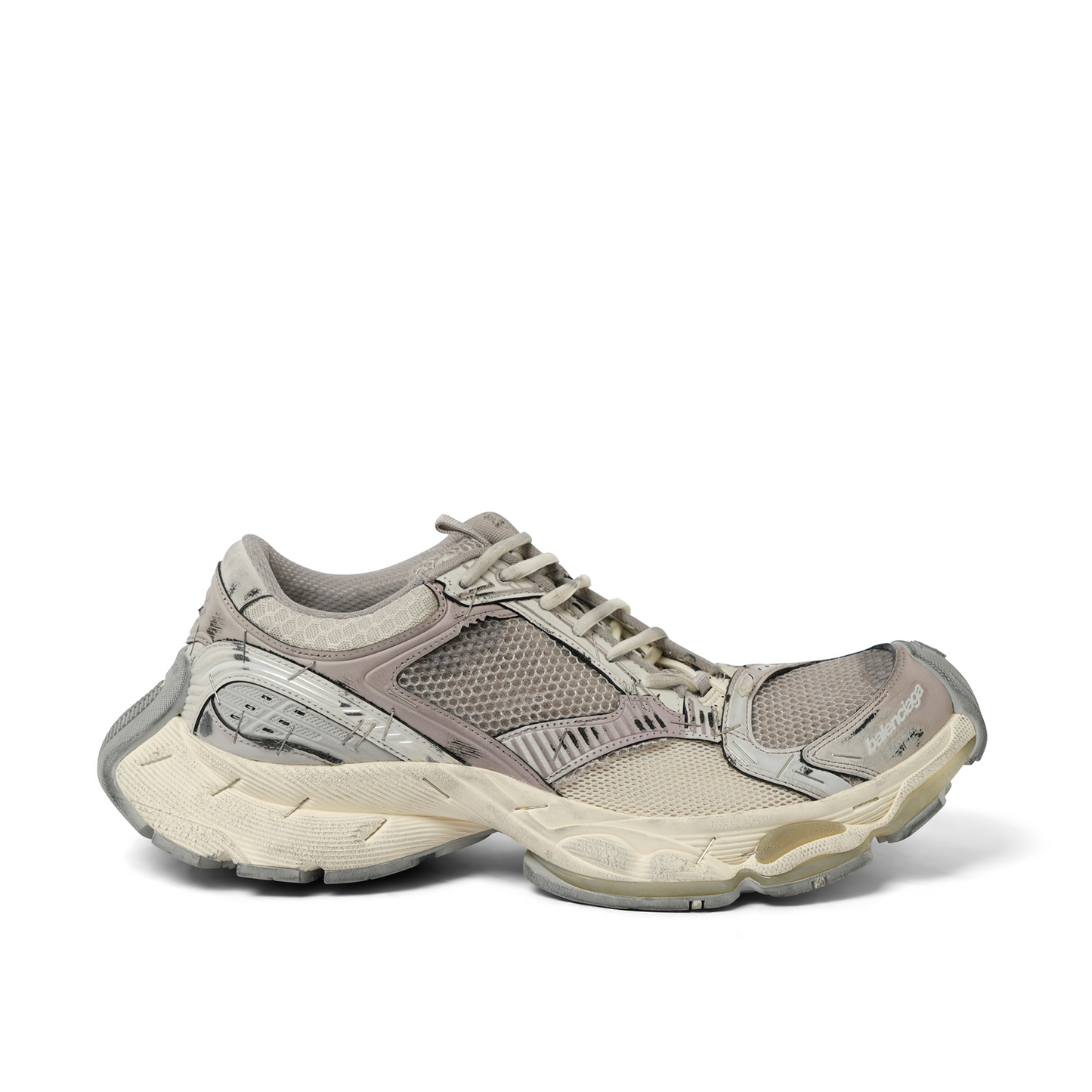 Stapler Sneaker in Beige/Grey