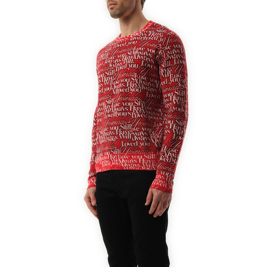 Long Sleeve Crewneck in Red