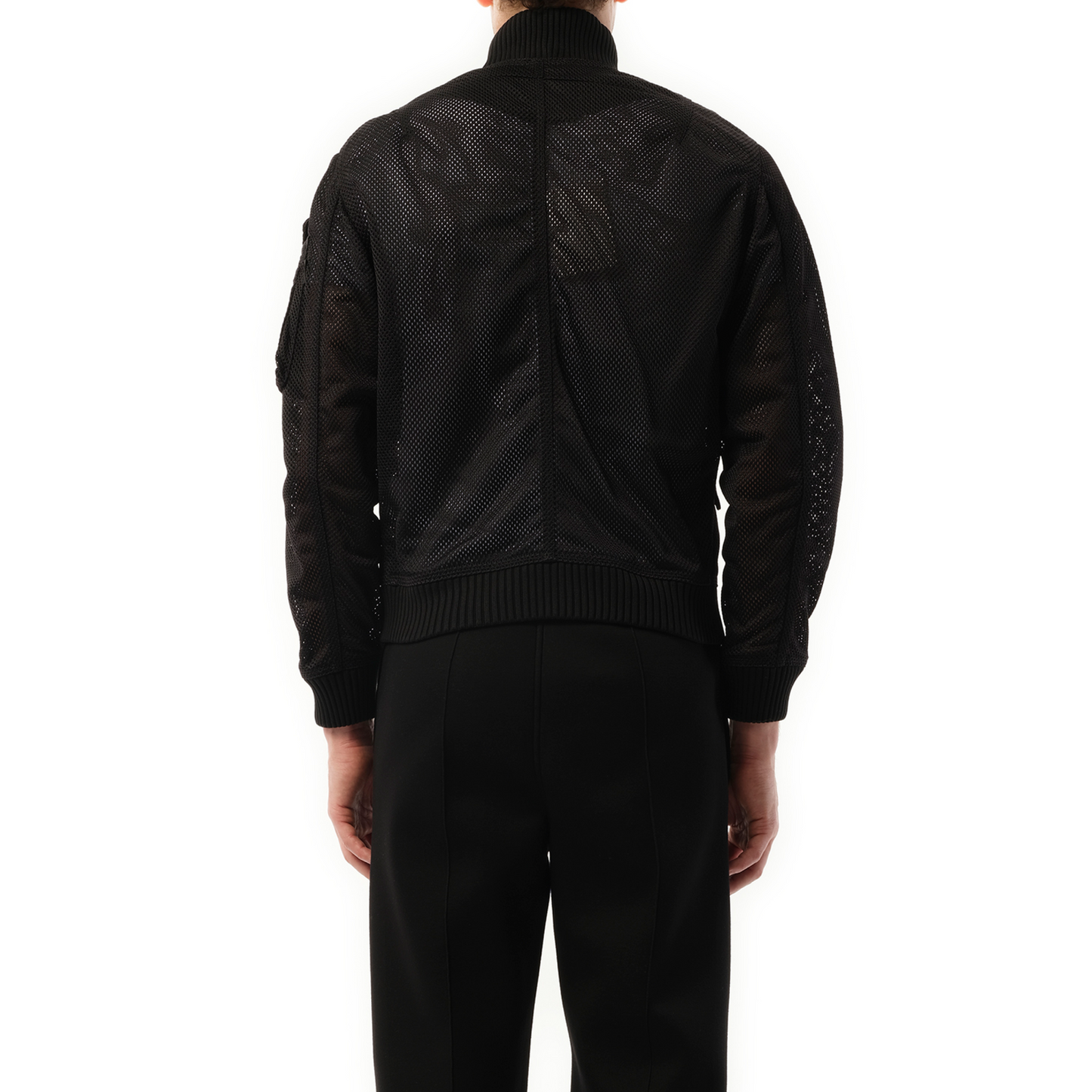 Bomber Mesh Jacket in Black