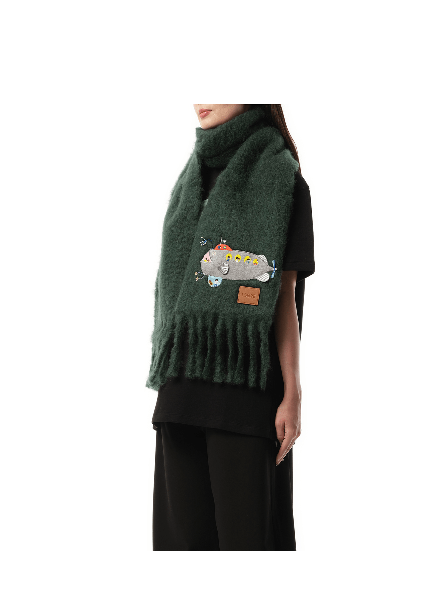Loewe Submarine Scarf in Deep Forest