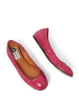 Ballet Flat in Fushia Top View | LANVIN