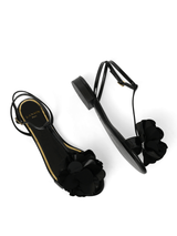 Flat Sandal in Black Top View | LANVIN