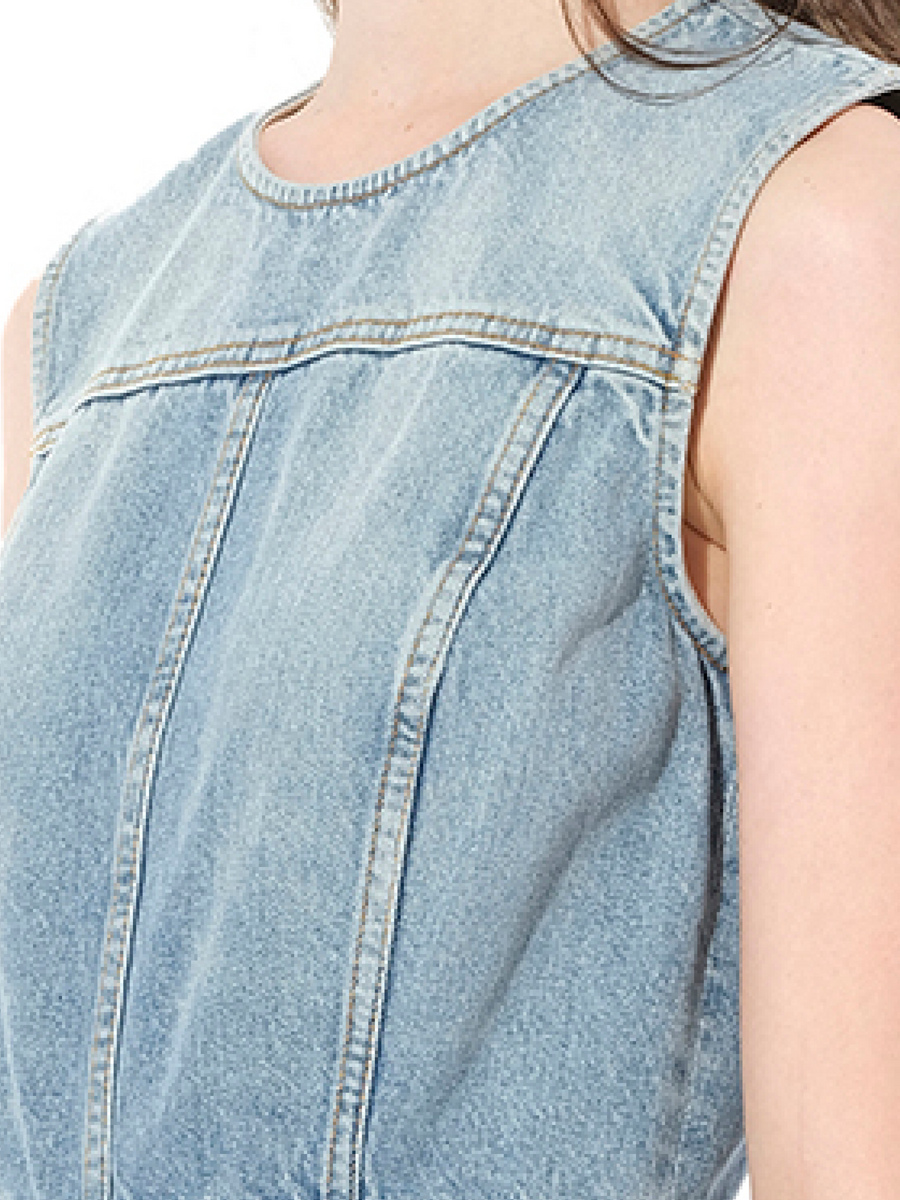 Abito Denim Dress in Blue
