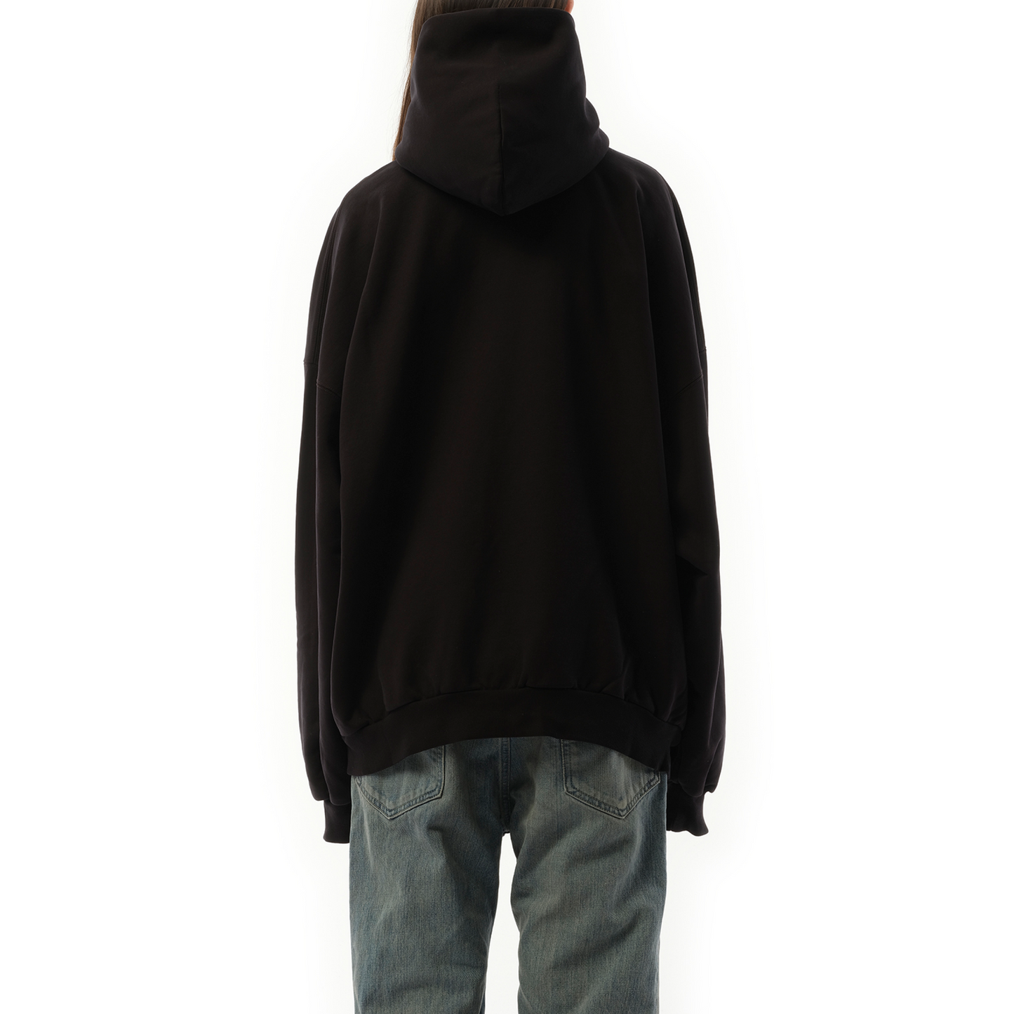 Beverly Hills Large Fit Hoodie in Washed Black