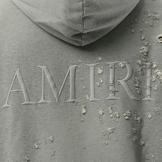 MA Shotgun Embroidered Hoodie in Grey