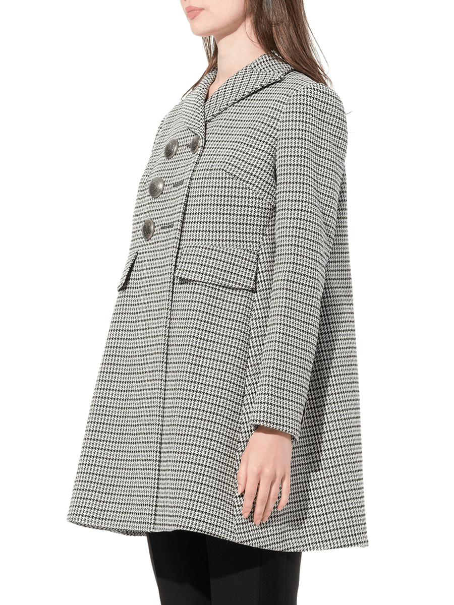 Cappotto Coat in Grey/Black