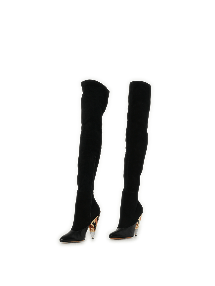 Podium Boots 11.5 in Black Back View | GIVENCHY