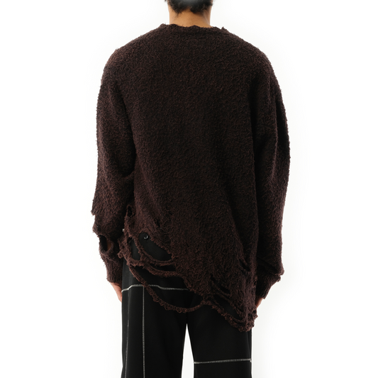 Zombie Silhouette Knit Cardigan in Black