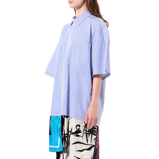 Foulard Shirt Dress in Blue