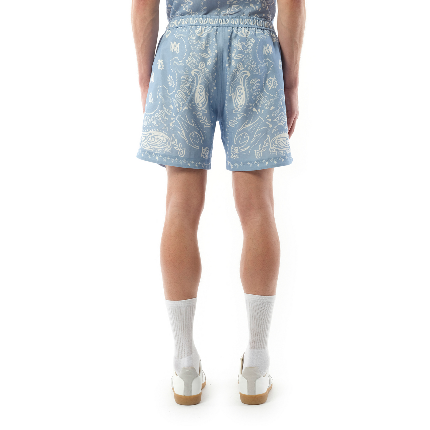 Bandana Watercolour Shorts in Cerulean