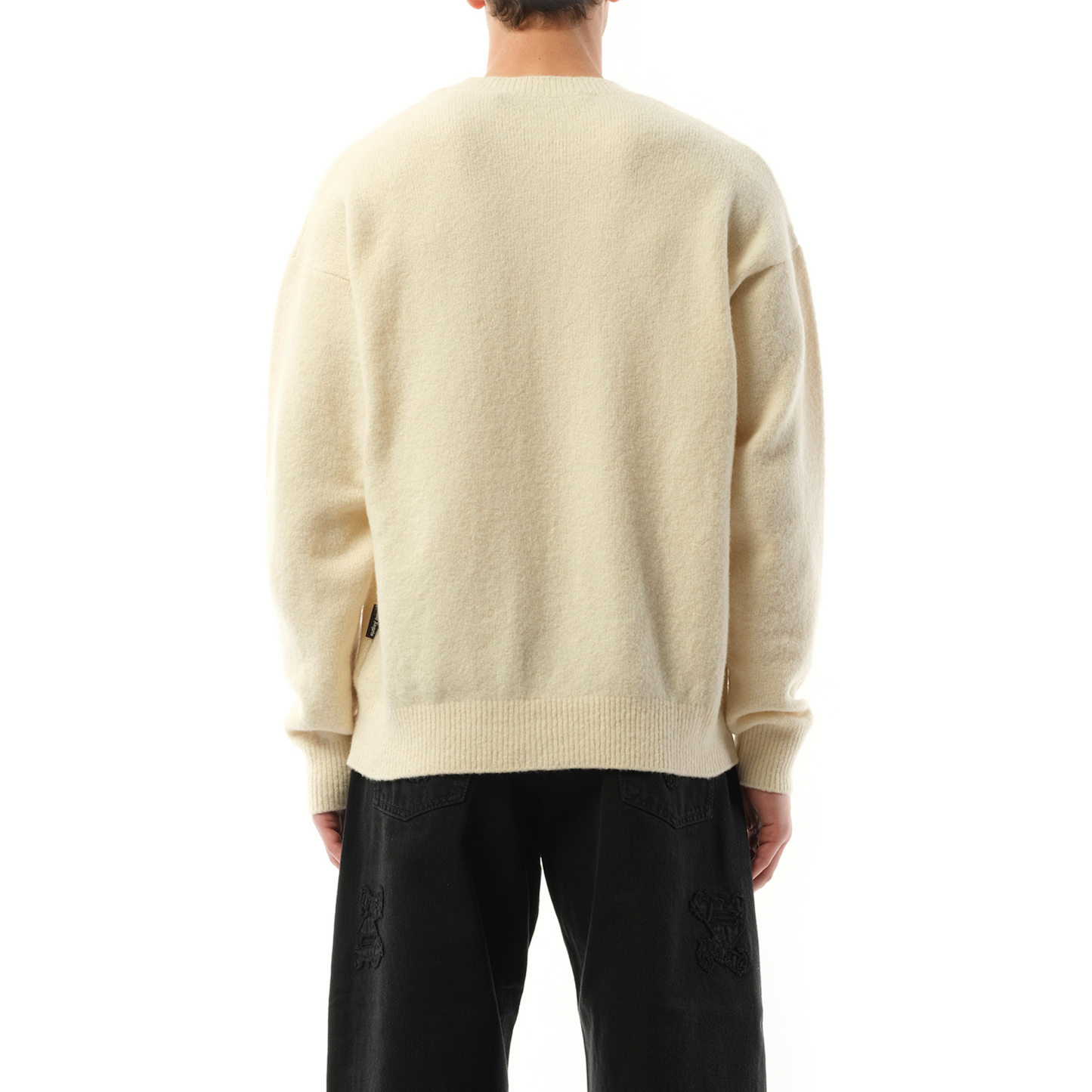 Classic Logo Sweater in Off White/Black