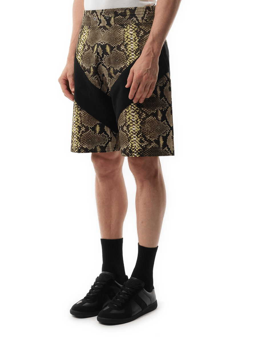 Snake Print Bermuda in Beige