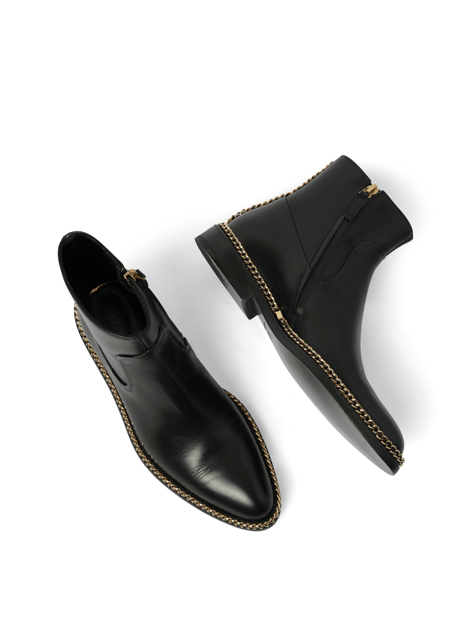 Chain Bootie in Black Top View | LANVIN