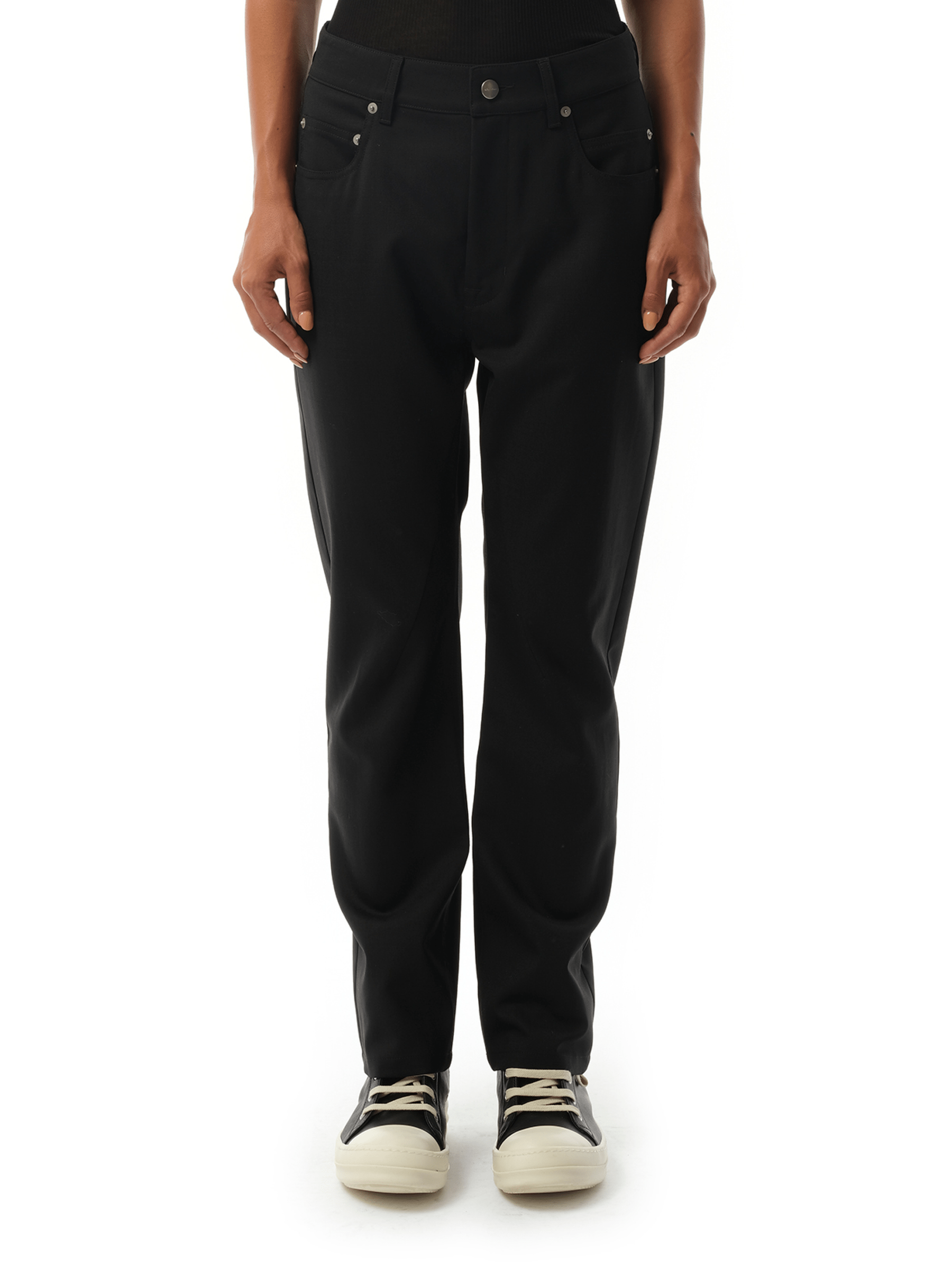Rick Owens Detroit Cut Pants in Black