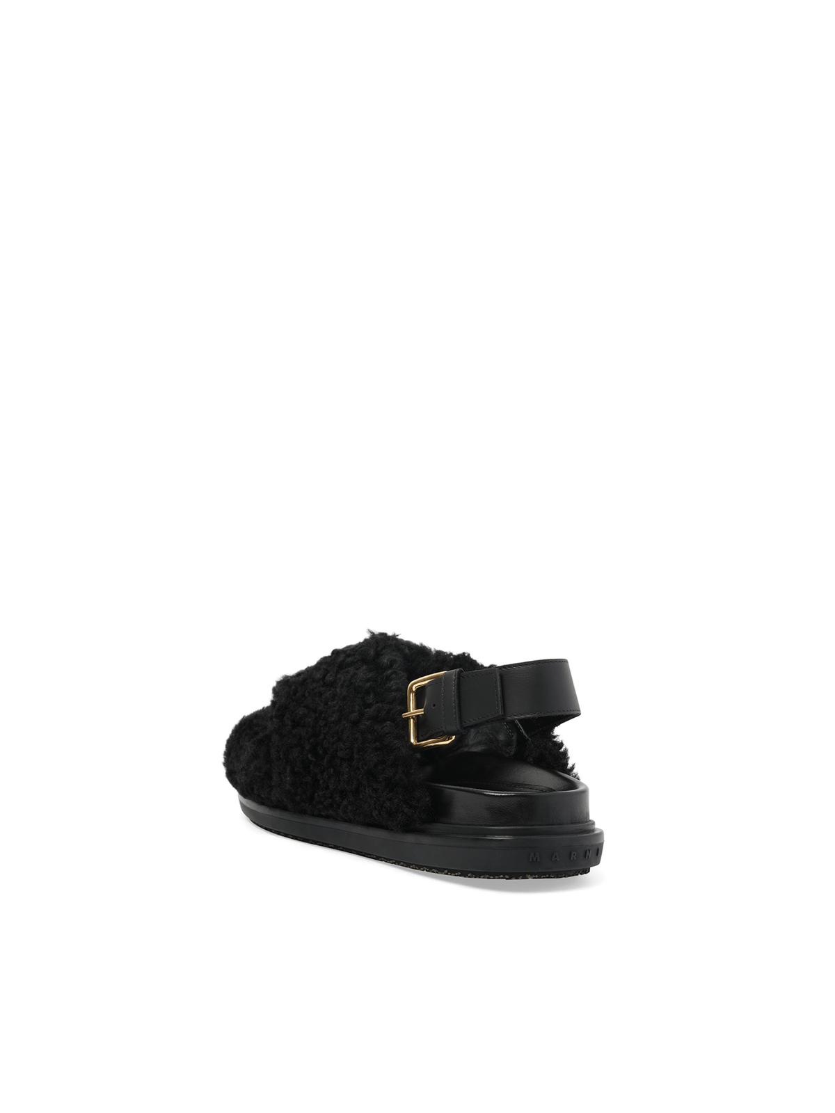 Fussbett Incrocioco Sandals in Black Back View | MARNI
