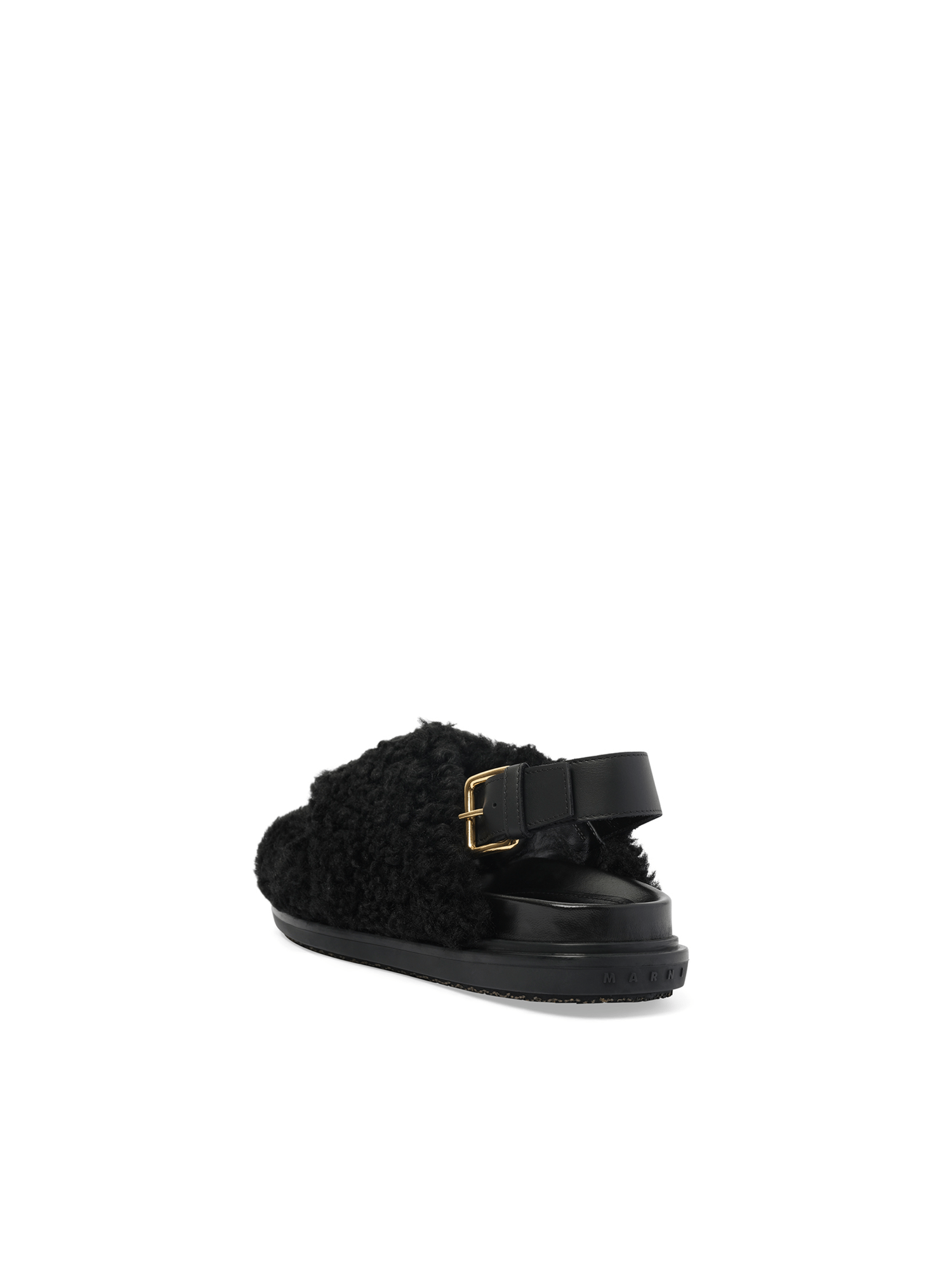 Fussbett Incrocioco Sandals in Black Back View | MARNI